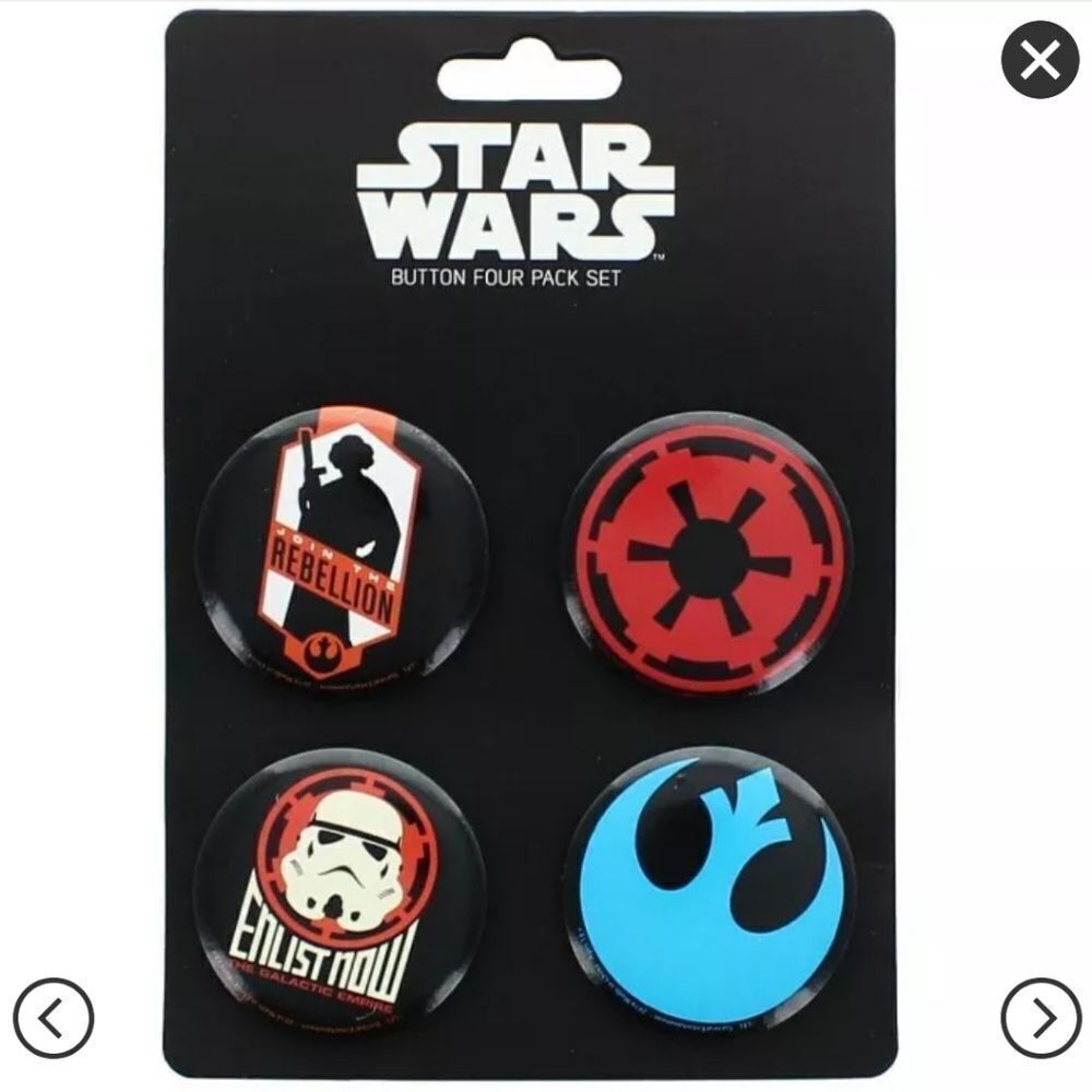 Nwt Star Wars Button Four Pack Set